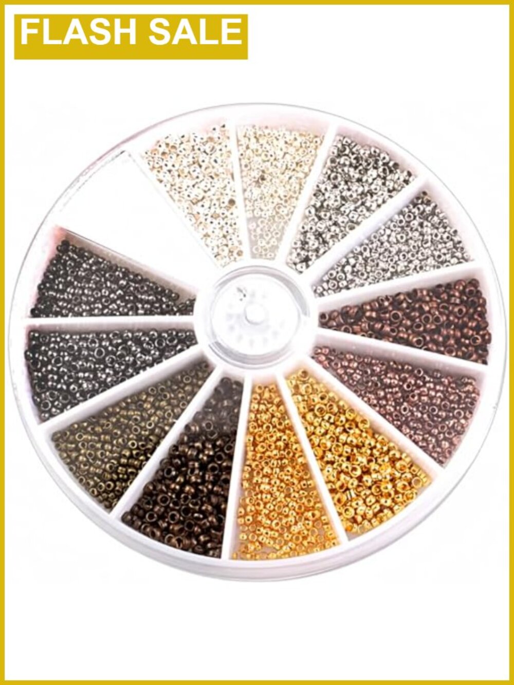 3000 PCS Crimp Beads Kit 1.5mm 2.0mm Copper Jewelry Making DIY Bracelet Earring